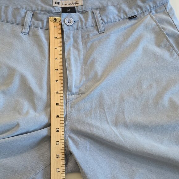 Travis Mathew Shorts Mens US 36 Heathered Blue Golf Ripstop Stretch Lightweight - Picture 6 of 14